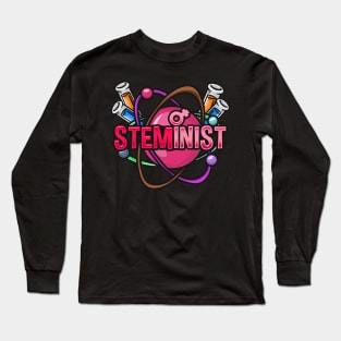 Steminist Geeks design for feminist scientists Long Sleeve T-Shirt